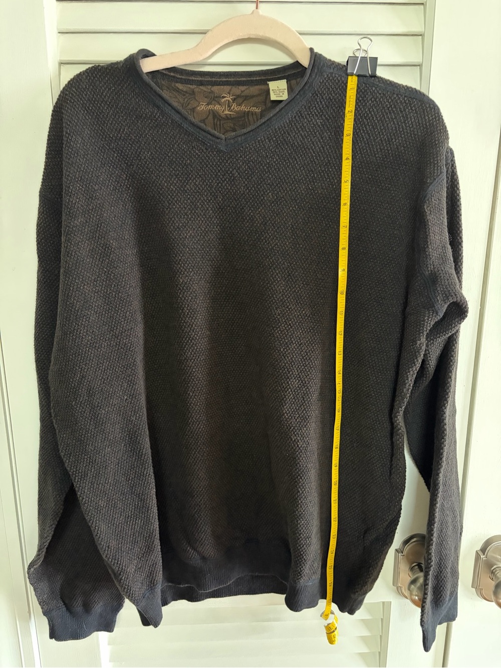 Tommy Bahama Men's Cotton/Wool V-Neck Knit Sweater